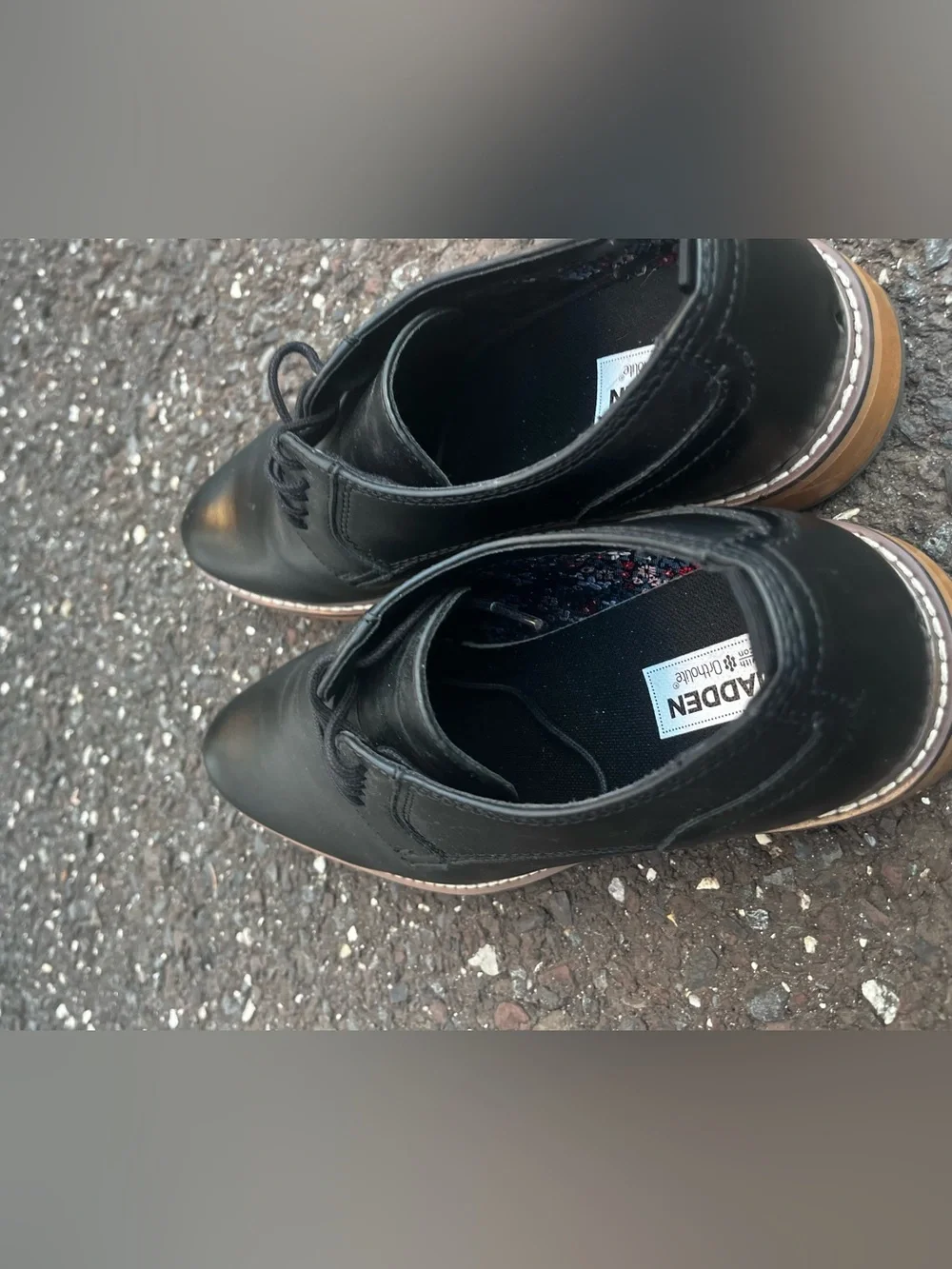 Steve Madden ortho-lite men’s size 9.5 black oxford dress shoes EUC